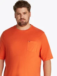 Tommy Hilfiger Big & Tall Rundhalsshirt BT-ESSENTIAL SOLID POCKET TEE-B Orange/Rot/Braun