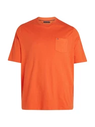 Tommy Hilfiger Big & Tall Rundhalsshirt BT-ESSENTIAL SOLID POCKET TEE-B Orange/Rot/Braun