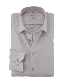 OLYMP Hemd Langarm Beige/Braun/Lila