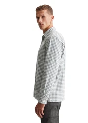 Marc O'Polo Langarmhemd aus Twill Dunkelgrau/Grau/Hellgrau