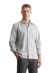 Marc O'Polo Langarmhemd aus Twill Dunkelgrau/Grau/Hellgrau