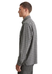 Marc O'Polo Langarmhemd aus Twill Grau/Hellgrau