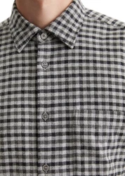 Marc O'Polo Langarmhemd aus Twill Grau/Hellgrau