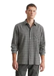 Marc O'Polo Langarmhemd aus Twill Grau/Hellgrau