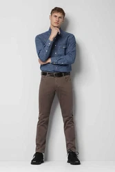 MEYER Chinos M5 Slim Khaki/Grau/Braun
