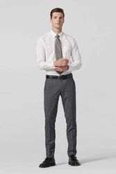 MEYER Chinos Oslo mit Spezial-Dehnbund Dunkelgrau/Grau/Hellgrau