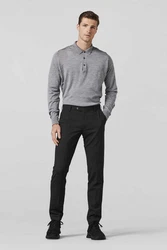 MEYER Chinos Oslo mit Spezial-Dehnbund Schwarz/Khaki/Dunkelgrau