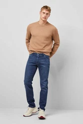 MEYER 5-Pocket Jeans M5 Slim Blau/Dunkelblau/Lila