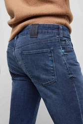 MEYER 5-Pocket Jeans M5 Slim Blau/Dunkelblau/Lila