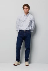 MEYER 5-Pocket Jeans M5 Regular Dunkelblau/Blau
