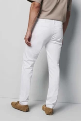 MEYER 5-Pocket Hose M5 Chino Weiß/Creme