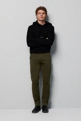 MEYER 5-Pocket Hose M5 Chino Khaki/Dunkelgrün