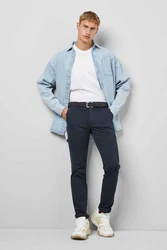 MEYER 5-Pocket Hose M5 Chino Dunkelblau/Blau