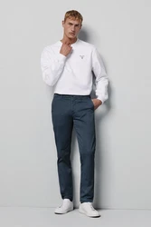 MEYER 5-Pocket Hose M5 Chino Dunkelblau/Grau/Blau