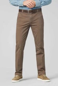 MEYER Chinos Roma mit Stretch-Dehnbund Khaki