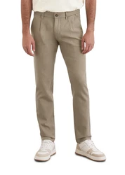 Marc O'Polo Chinohose mit Bundfalten-Details Khaki