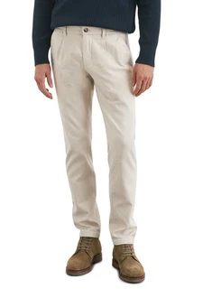 Marc O'Polo Chinohose mit Bundfalten-Details Khaki/Beige