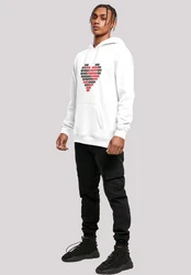 F4NT4STIC Kapuzenpullover I love you Binary Code Herz Valentinstag Gold/Weiß/Creme/Rot/Lila/Blau