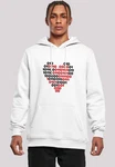 F4NT4STIC Kapuzenpullover I love you Binary Code Herz Valentinstag Gold/Weiß/Creme/Rot/Lila/Blau