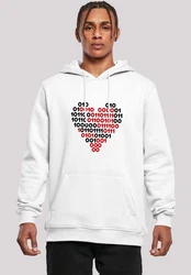 F4NT4STIC Kapuzenpullover I love you Binary Code Herz Valentinstag Gold/Weiß/Creme/Rot/Lila/Blau