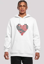 Kapuzenpullover I love you 01001001 Binary Code Herz Valentinstag Premium Qualitt