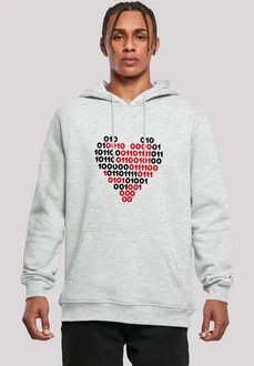 F4NT4STIC Kapuzenpullover I love you Binary Code Herz Valentinstag