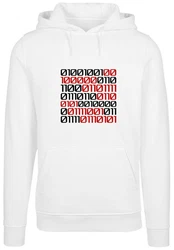 F4NT4STIC Kapuzenpullover I love you Binary Code Valentinstag Weiß/Creme