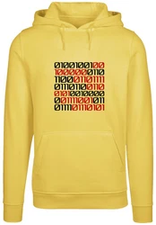 F4NT4STIC Kapuzenpullover I love you Binary Code Valentinstag Gelb