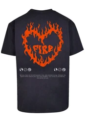 F4NT4STIC T-Shirt Valentines Streetwear Premium Y2K Rot/Blau/Dunkelblau/Braun
