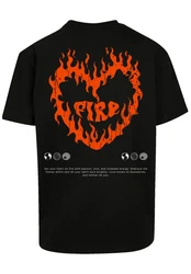 F4NT4STIC T-Shirt Valentines Streetwear Premium Y2K Rot/Braun/Schwarz/Orange