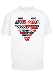F4NT4STIC T-Shirt I love you Binary Code Herz Rot/Weiß/Gelb/Dunkelrot