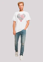 F4NT4STIC T-Shirt I love you Binary Code Herz Rot/Weiß/Gelb/Dunkelrot