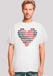 F4NT4STIC T-Shirt I love you Binary Code Herz Rot/Weiß/Gelb/Dunkelrot