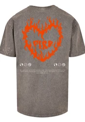 F4NT4STIC T-Shirt Valentines Streetwear Premium Y2K Rot/Hellgrau/Braun