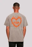 F4NT4STIC T-Shirt Valentines Streetwear Premium Y2K Rot/Hellgrau/Braun