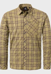 Schöffel Outdoorhemd Hiking Shirt Style Dynkur MNS Braun/Dunkelgrün