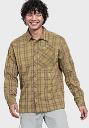 Schöffel Outdoorhemd Hiking Shirt Style Dynkur MNS Braun/Dunkelgrün