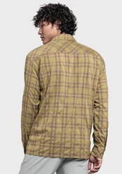 Schöffel Outdoorhemd Hiking Shirt Style Dynkur MNS Braun/Dunkelgrün