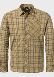 Schöffel Outdoorhemd Hiking Shirt Style Dynkur MNS Braun/Dunkelgrün