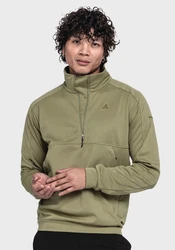 Schöffel Strickfleece Pullover Style Baguio Dunkelgrün/Khaki