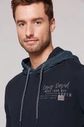 CAMP DAVID Kapuzensweatshirt mit Ärmeltasche Dunkelblau/Blau