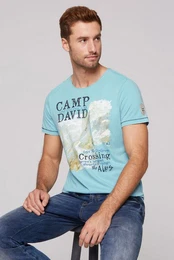 Rundhalsshirt mit Baumwolle