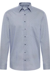 Eterna Langarmhemd COMFORT FIT NON IRON Dunkelblau/Hellblau/Blau/Grau