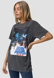 Recovered T-Shirt Star Wars International Poster Dunkelgrau/Grau/Dunkelblau/Blau
