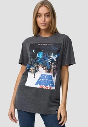 T-Shirt Star Wars International Poster mit klassischem Rundhalsausschnitt
