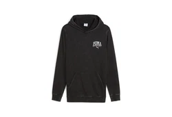 PUMA Hoodie Class Washed Herren Schwarz/Dunkelgrau/Gelb/Grau