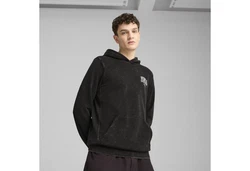 PUMA Hoodie Class Washed Herren Schwarz/Dunkelgrau/Gelb/Grau