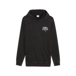 PUMA Hoodie Class Washed Herren Schwarz/Dunkelgrau/Gelb/Grau