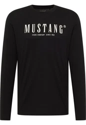 MUSTANG Langarmshirt Style Asheville Rot/Schwarz/Mintgrün/Rosa/Gelb/Dunkelrot/Lila/Beige