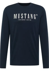 MUSTANG Langarmshirt Style Asheville Dunkelblau